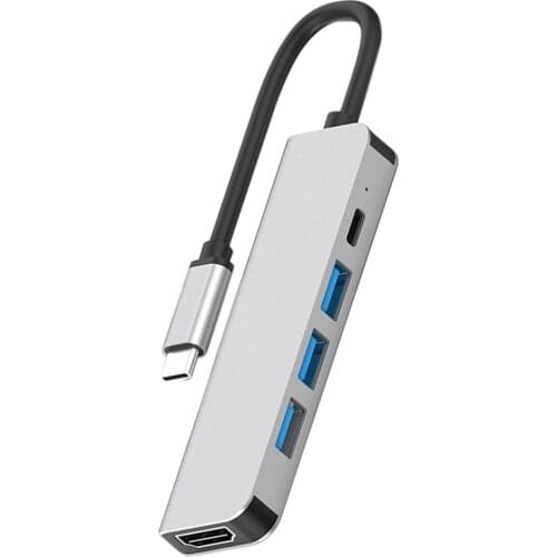 Type-c To Hdmi-compatible Expansion Dock USB3.0 Powerful Data Transmission Smoothness Portable Expansion Dock