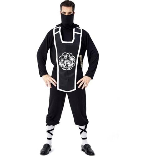 COLDKER Adult Men Halloween Warrior Costume Japanese Killer Cosplay Uniform