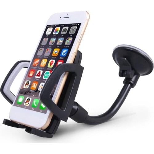 Universal Car Phone Holder Bracket 360° Rotating Long Arm Phone Holder Stand Bracket Mobile Phone GPS Suction Cup Stand Holder