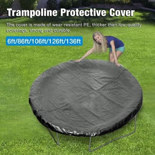 6/8/10/12/13 Inch Trampoline Rain Cover Weather Rainproof Covers UV Protector Wearresistant Round Trampoline Protective Cover
