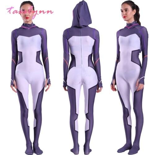 Hot Movie Justice Costume Halo Cosplay Halloween Costumes for Women Gabrielle Doe Zentai Spandex Jumpsuits for Girls