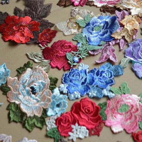 10pcs/Lot)Venice Sewing Random Wide Range of Colours and Patterns Sew-on Flower Dress Lace Applique Embroidery Lace Pattern