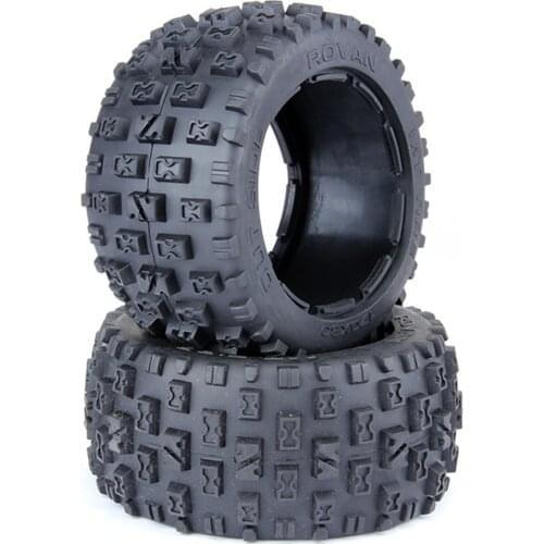 2pcs rc car rear wasteland tires assembly for 1:5 scale HPI RACING/KM baja 5B 5T 5SC LOSI TDBX FS racing MCD remote control car