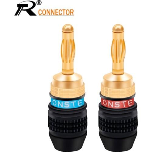 20pcs BIG SALE R Banana Plug Connector Speaker Corrosion-Resistant Banana Connector for Audio Video Amplifier Speaker Cable Jack