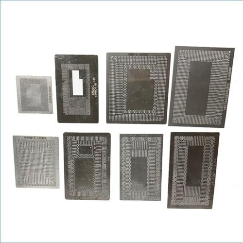 8pcs/Set Notebook CPU New Direct Heating Stencils AMD 4th 5th 6th 7th 8th Generation HQ and U Series For Laptop Reballing Kit