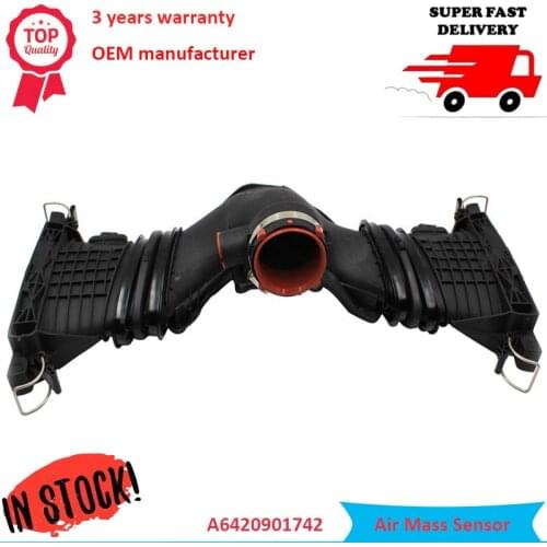 A6420901742 A6420902242 Air Duct With Air Mass Sensor For Mercedes Benz ML350 GL350 3.0L Diesel Bluetec 4 Matic 2012-2015