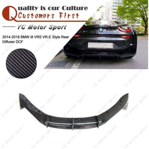 Car Accessories Dry Carbon Fiber Rear Lip Fit For 2014-2018 i8 VRS VR-E Style Rear Diffuser Lower Splitter Lip