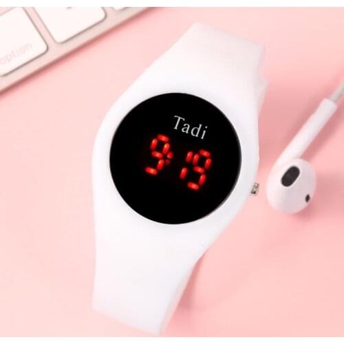 Candy Color Jelly Silicone Watch for Women Men Watches Students Quartz watch Fashion Sports Electronic Watch LED Digital Display