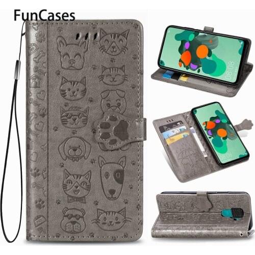 P Smart Plus 2019 Cat And Dog Flip Case For Huawei Enjoy 9S Honor 10i 20i 20 Lite Mate 30 Pro Y7P Z P40 P30 Y9 Prime 20S Nova 5T