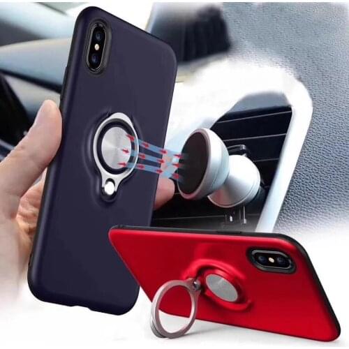 Sumgo Cases For iPhone 8 X Case Car Magnet Anti-knock For iPhone 6 6s 7 Plus Back Cover Skin Housings Cover For iPhone 7