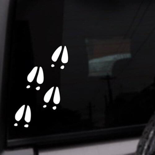 Black/Sliver Deer Tracks Hunter Car Sticker Small/Big Size Decor Removable Waterproof Window Body Decal CL919