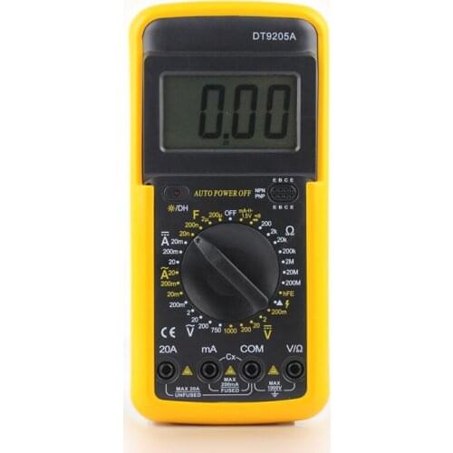 Quevinal DHL/Fedex 30PCS DT9205A Digital Multimeter Handheld Multimeter 9205 Universal Table With Infrared Test