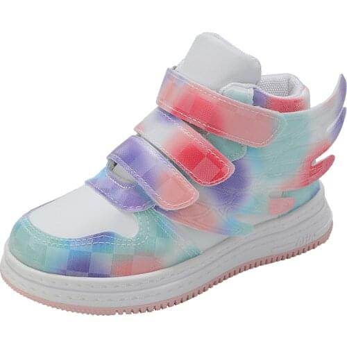 Kids Casual Shoes Childrens Sports Girls' Net Shoes Boys' Wings Sneaker Student White Casual Running Shoe For Red Size 24-36