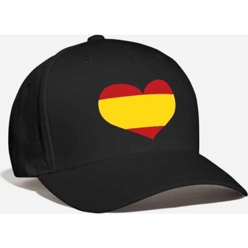 Spain Shield Embroidery Love Espana Flag Patch Emblem Balearic Islands Canary Madrid Barcelona Adjustable Baseball Curved Cap