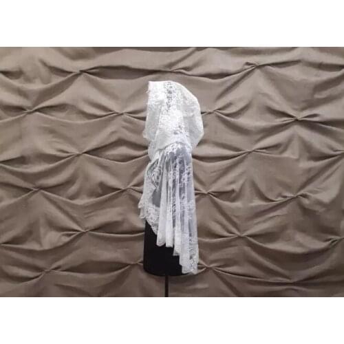 White/Ivory Short Wedding Shawl Lace Hooded Cloak Bridal Wedding Or Prom Party Dress Coat Cloak