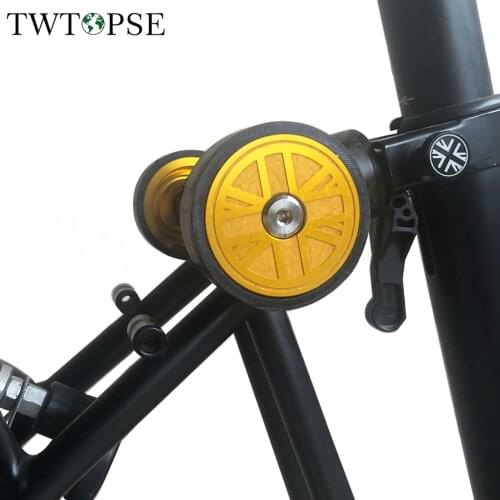 TWTOPSE Cycling Bike Easy wheel For Brompton 3SIXTY Folding Bike Widen British Flag Titanium Bolt Laser Carve Bicycle Easywheel
