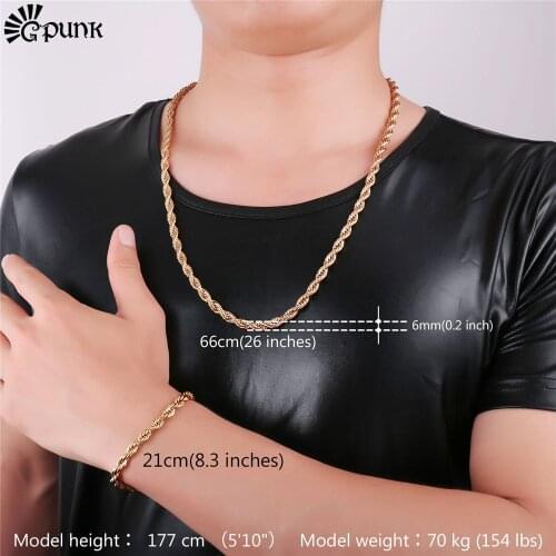 Mens Necklace Chain Set Singapore Twiested Chain Necklace Bracelet Set Stainless Steel Chain Link Bracelet Wholesale S2176G