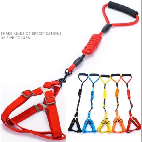 Nylon Pet Dog Harness No Pull Adjustable Dog Leash Vest Classic Running Leash Strap Belt for Small and Medium Dogs