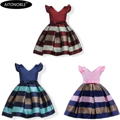 Aitonoble New Costume Christmas Dress Girls Dress Children Skirt Cosplay Christmas Dress For Girls With a Gift Bag