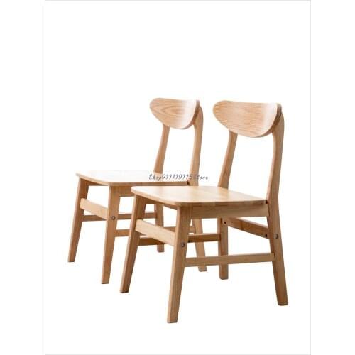 Solid Wood Dining Chair Household Modern Simple Dining Table Chair Desk Chair Leisure Stool Back Nordic Chair Adult