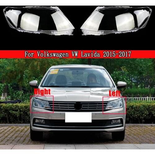 Front Car Lampshade Glass Lens Case Headlight Cover Light Lamp For Volkswagen VW Lavida 2015-2017 Auto Light Caps