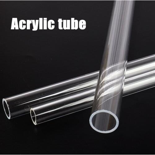1pc 30CM Length OD 16~90mm Transparent Acrylic Pipe Aquarium Fish Tank Joint Pipe Garden Watering Supply Plexiglass Tube