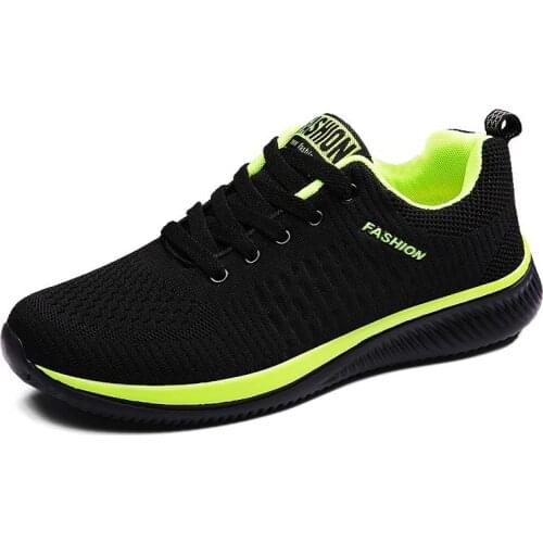 Plus Size Breathable Low Shoes Mens Sports Shoes Sport Women Sneakers Sneakers Man Running Tennis Black Green Training GMB-1379