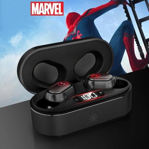 Marvel TWS Bluetooth 5.0 Earphones Charging Box Wireless Headphone Stereo Sports Waterproof Earbuds Headsets with Microphone