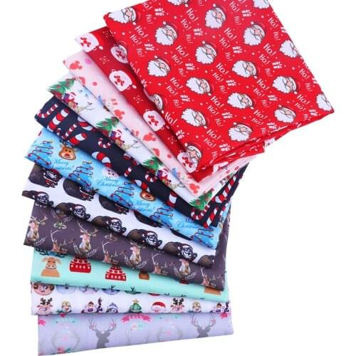 Sewing tablecloth fabric Christmas polyester cotton polyester printed quilt tulle embroidery DIY craft supplies 50*140cm1 piece