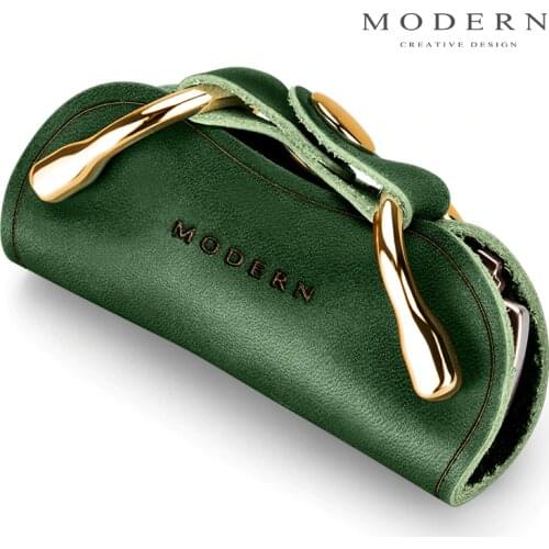 Modern - Brand Genuine Leather Key Holder Key Wallet Organizer Men Women Key Chain Keychain DIY Gear Key Smart