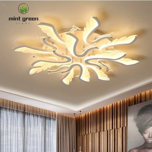Phoenix led ceiling chandelier modern luxury lotus for living room dining room kitchen bedroom lamp art deco lighting fixtures