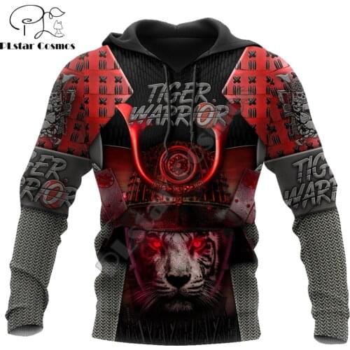 Tiger Samurai Warrior Custom Name 3D Printed Autumn Men Hoodies Unisex Casual Pullover Zip Hoodie Streetwear sudadera hombre
