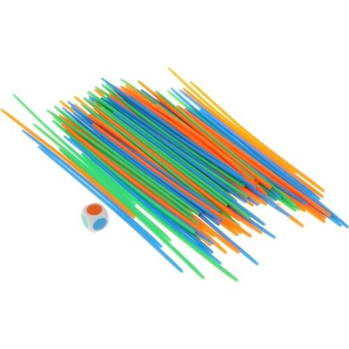 Traditional Plastic 100pcs Pickup Sticks Dice Board Game Party Bag Fillers