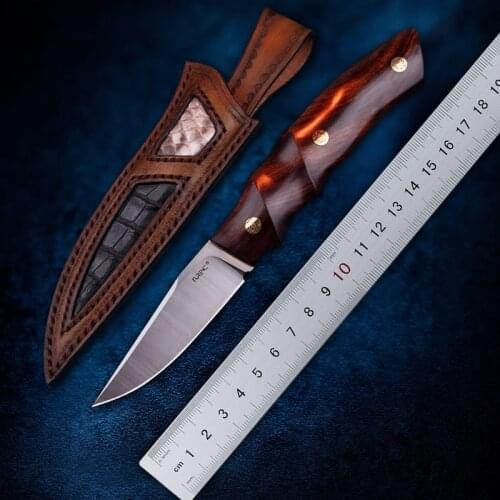 TURENZ-Full Tang 14C28N Steel Fixed Blade Knife Fruit Knives Outdoor Survival Camping Tools Handwork Hunting Knife