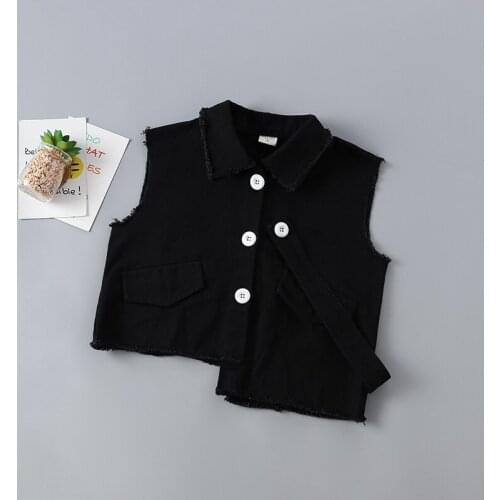 2-7 years high quality girl vest outerwear coat 2019 spring autumn fashion solid vest kid children girls vest waistcoats