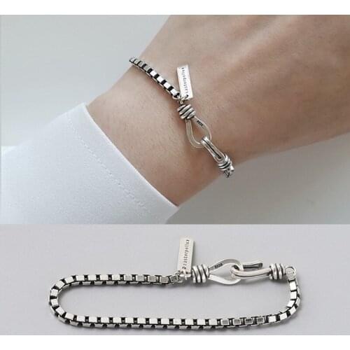 CANZE New S925 Silver Bracelet Women Korean Couple Hand Catenary Birthday Anniversary Bracelet Gift Jewelry