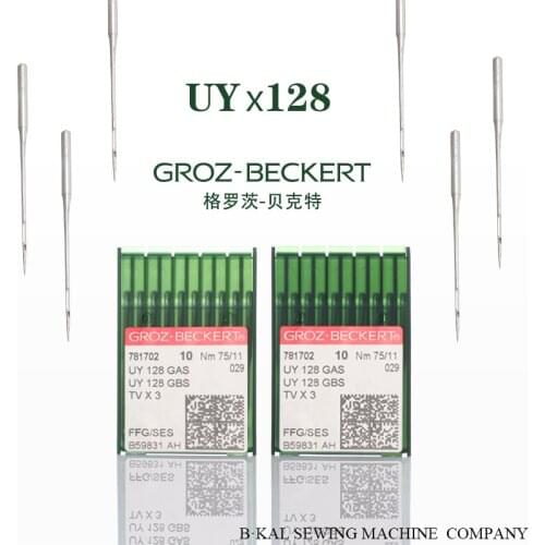 100PCS GROZ BECKERT UY128GAS UYX128 Three Needle Five Lines Hem Covering Stitch Sewing Machine Needle
