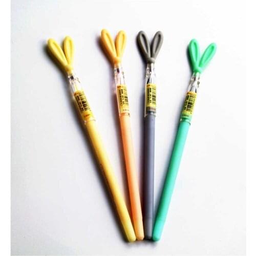 4pcs/Set Creative stationery cute gel pen wholesale Cute cute rabbit jelly refill pens Stationery office for school 2020