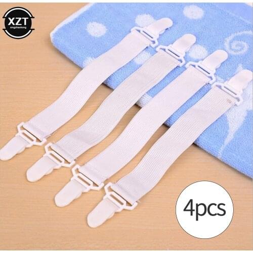 4Pc Bed Sheet Grippers Nonslip Blanket Mattress Cover Sofa Bed Fasteners Elastic Clip Holders Home Textiles Accessories