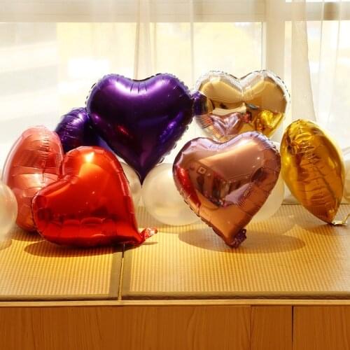 5/10pcs 18inch Rose Gold Red Heart Foil Helium Balloons Anniversary Valentines Day Wedding Birthday Party Decorations Balloon