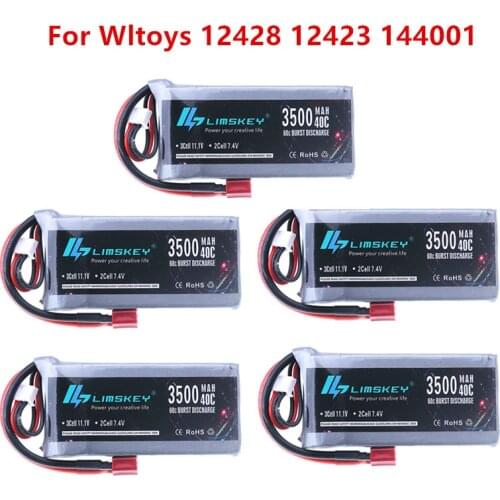 HIGH POWER RC Car Lipo Battery 7.4V 3500mAh Max 60C For Wltoys 12428 12423 RC Car Upgrade part For Wltoys 144001 feiyue 03 Q39