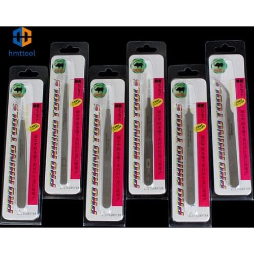 Anti-Acid High-Precision Super Hard Sharp Japan RHINO RH Tweezers Set For Repair Watch or Pick Bird Nest/Small Items Tools