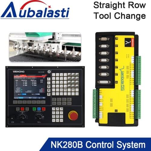 Aubalasti CNC Router NK280B 4-axis Linkage Integrated Control Card use for Support ATC Straight Row Tool Change