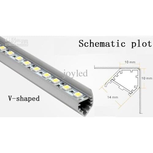 Free Shipping 25meters Led Bar Light Led Hard Strip Lamp 72LEDs SMD5050 LED For V Shaped Aluminum