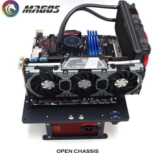 Open Type Aluminum Alloy PC Case,ATX Chassis,MOD M-ATX Computer Cabinet Desktop,Easy Mounting Black/Silver