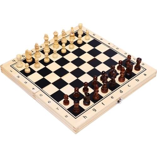Top Quality Wooden Folding Magnetic Chess Set Solid Wood Chessboard Magnetic Pieces Entertainment Board Games Children Gifts