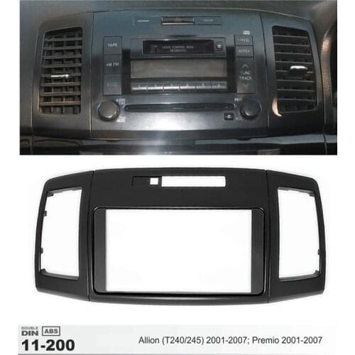 Double Din Refitting Car Radio Panel Fascia For Toyota Allion 240 Audio Cover Dash Trim Installation Frame Kit