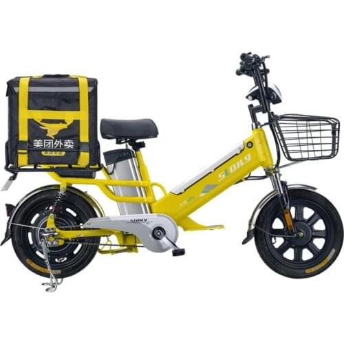 Takeaway Electric Bike 16 Inch Two Wheels Electric Bicycles Dual Batteies 50AH 48V 350W 40KM/H Portable Adult Electric Bicycle