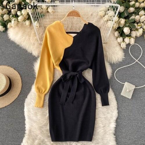Fashionable Knitted Dresses Gagaok China
