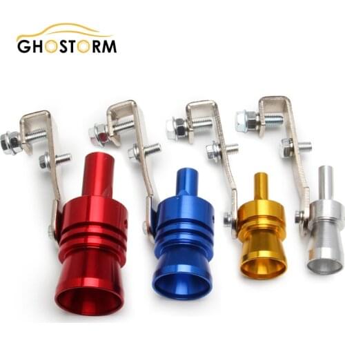 Hot Selling Universal Simulator Whistler Exhaust Fake Turbo Whistle Pipe Sound Muffler Blow Off Car Styling Tunning Red S/M/L/XL